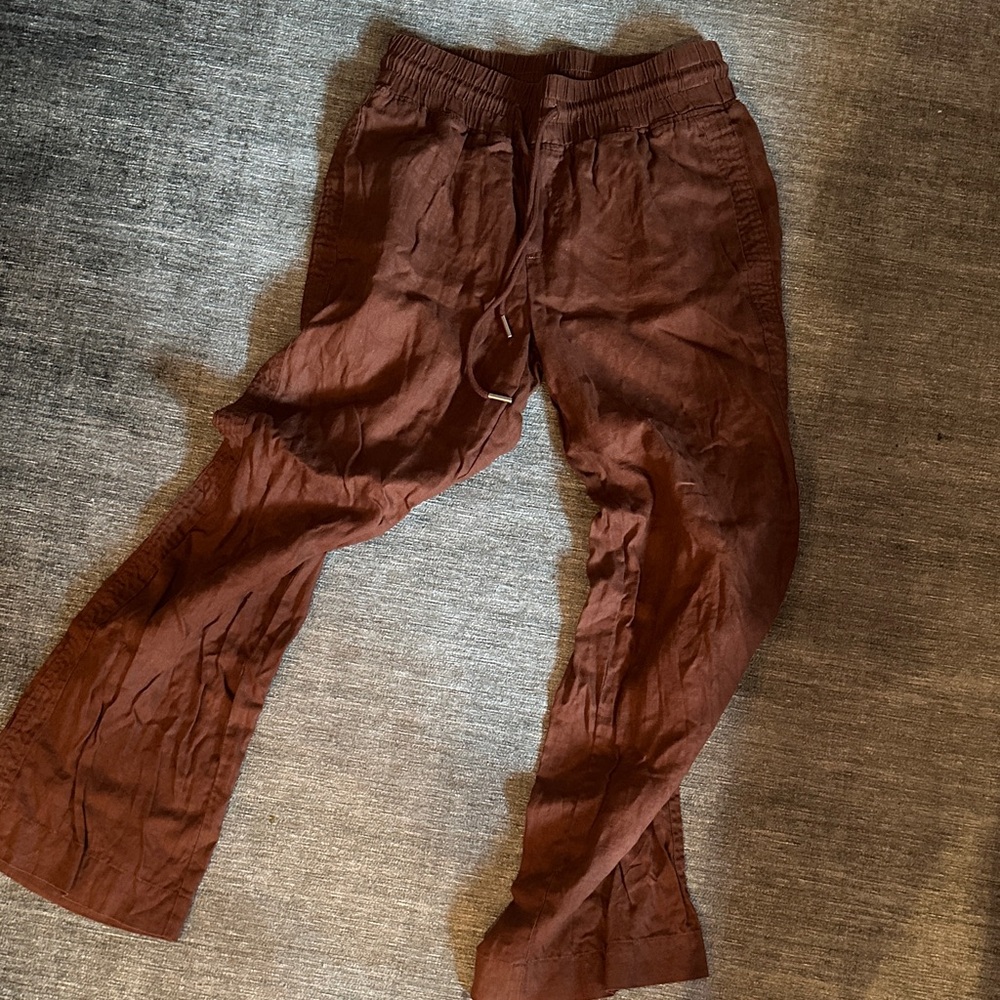 Quince women’s linen Brown Joggers